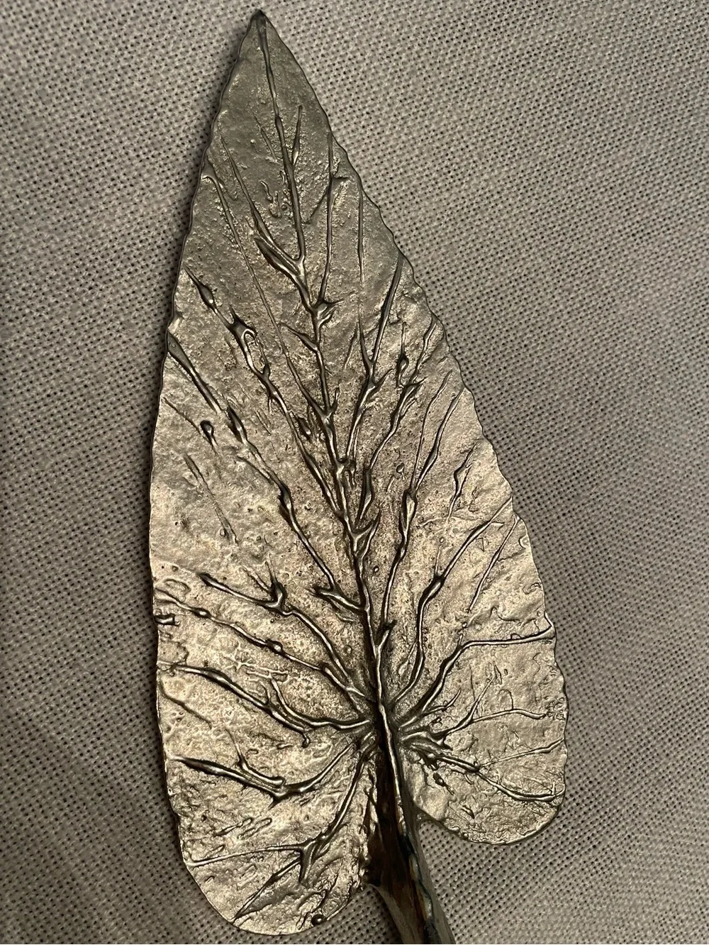 Don Drumm Small Leaf Cake Server in Pewter